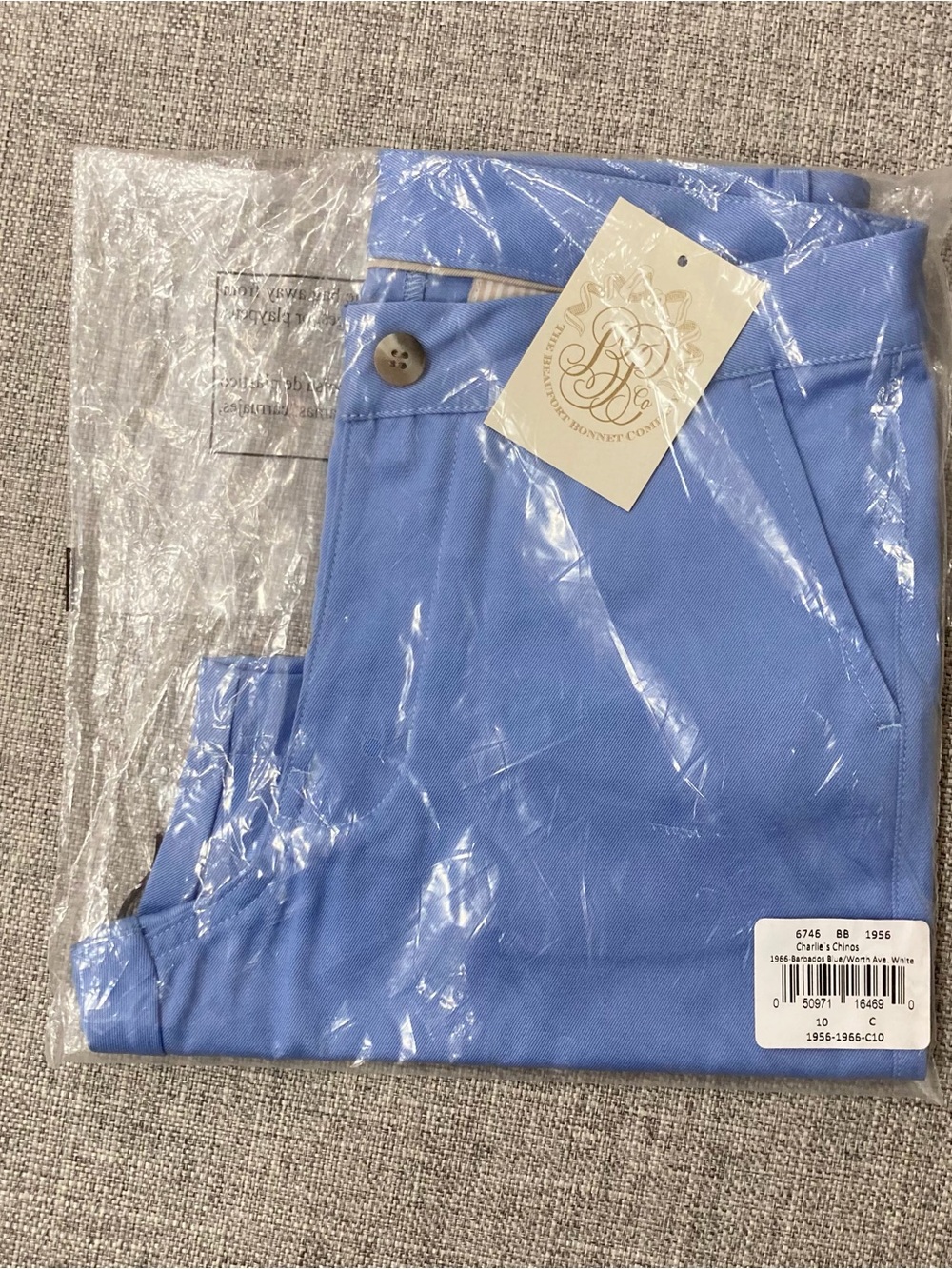 TBBC Charlie's Chinos size 10 in Barbados Blue NWT